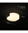 Plafonnier LED V-Tac 63W, 3-en-1 avec télécommande - Ø55cm, dimmable, noir, design