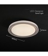 Plafonnier LED V-Tac 30W/60W/30W avec télécommande - CCT 3-en-1, dimmable, bordure marron, source incluse