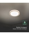 Plafonnier design V-Tac 30W/60W/30W avec télécommande - 3-en-1 CCT