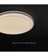 Plafonnier design V-Tac 30W/60W/30W - CCT, dimmable, bordure marron, avec télécommande