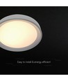 Plafonnier design V-Tac 30W/60W/30W - CCT, dimmable, bord noir, télécommande incluse