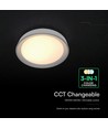 Plafonnier design V-Tac 30W/60W/30W - CCT, dimmable, bord noir, télécommande incluse
