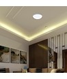 Plafonnier LED V-Tac 30W/60W/30W - CCT 3-en-1, dimmable, télécommande, bord marron foncé, Ø43cm