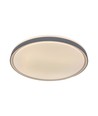Plafonnier LED V-Tac 60W avec télécommande - CCT 3-en-1, dimmable, bord gris, design domelight