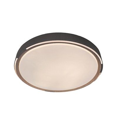 Plafonnier LED V-Tac 30W/60W/30W aspect bois - 3-en-1 CCT, télécommande