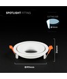 Spot encastrable GU10 - Rond, blanc, aluminium, sans ampoule