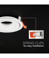 Spot encastrable GU10 - Rond, blanc, aluminium, sans ampoule