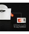 Spot encastrable GU10 V-Tac - Carré, blanc, Deep Anti Glare, sans source lumineuse