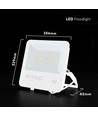 Projecteur LED 100W - 135lm/W, IP65, boîtier blanc, garantie 6 ans, puce CREE