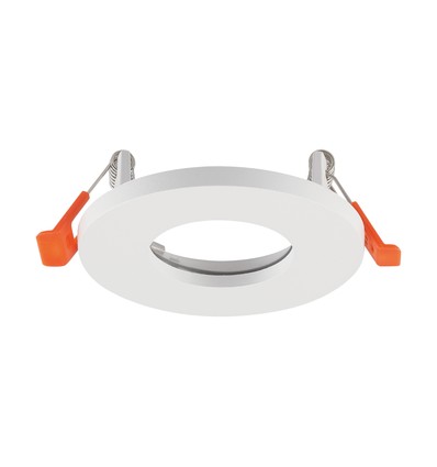 Spot encastrable GU10 - Rond, blanc, aluminium, IP44, sans ampoule