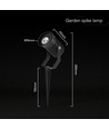 Spot de jardin GU10 avec piquet - Noir, aluminium, IP65 extérieur, sans ampoule