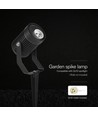 Spot de jardin GU10 avec piquet - Noir, aluminium, IP65 extérieur, sans ampoule