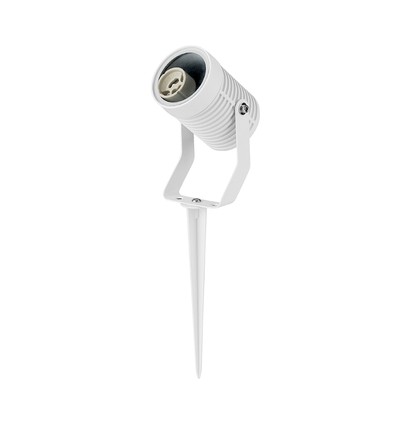 Spot de jardin GU10 avec piquet - Blanc, aluminium, IP65, sans ampoule