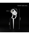 Spot de jardin GU10 avec piquet - Blanc, aluminium, IP65, sans ampoule