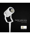 Spot de jardin GU10 avec piquet - Blanc, aluminium, IP65, sans ampoule