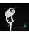 Spot de jardin GU10 avec piquet - Blanc, aluminium, IP65, sans ampoule