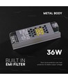 Alimentation 36W / 24V DC pour rubans LED - 1,5A, IP20, Slim