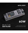 Alimentation Slim 60W / 24V DC pour rubans LED - 2,5A, IP20