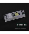 Alimentation Slim 36W / 12V DC pour rubans LED - 3A, IP20