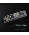 Alimentation 75W / 12V DC pour rubans LED - 6,25A, IP20, Slim