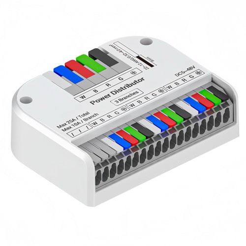 Répartiteur ruban LED RGBW - Hub avec 3 sorties, 25A