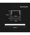 Profilé alu 2m pour rubans LED - Montage en saillie, argent, avec diffuseur, 12x10mm