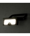 Projecteur solaire LED 7W avec détecteur PIR - 3.7V, boîtier noir, CCT 3-en-1