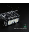 Projecteur solaire LED 7W avec détecteur PIR - 3.7V, boîtier noir, CCT 3-en-1