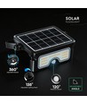 Projecteur solaire LED 7W avec détecteur PIR - 3.7V, boîtier noir, CCT 3-en-1