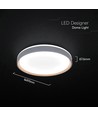 Plafonnier design V-Tac 60W avec télécommande - CCT 3-en-1, dimmable, finition bois