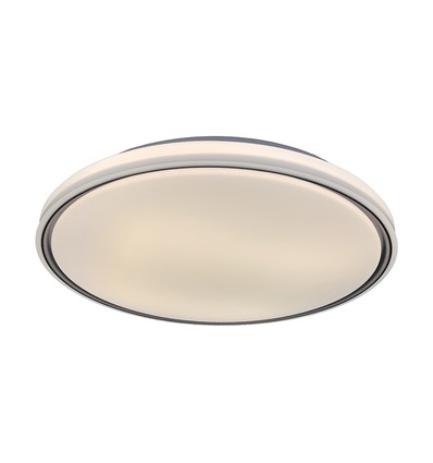 Plafonnier LED design 60W avec télécommande - CCT 3-en-1, dimmable, anneau noir, source lumineuse incluse