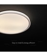Plafonnier LED V-Tac 30W/60W/30W avec télécommande - 3-en-1, dimmable, anneau brun, source incluse