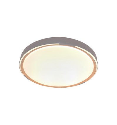 Plafonnier LED V-Tac 30W/60W/30W avec télécommande - CCT 3-en-1, dimmable, finition bois, design