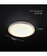 Plafonnier LED V-Tac 30W/60W/30W avec télécommande - CCT 3-en-1, dimmable, finition bois, design