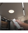 Plafonnier LED V-Tac 30W/60W/30W avec télécommande - CCT 3-en-1, dimmable, finition bois, design