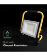Projecteur LED 50W sur trépied - câble 3m, lampe de chantier, boîtier noir, IP65, puce CREE, 6 ans de garantie
