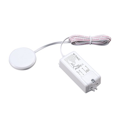 Capteur tactile infrarouge V-Tac, blanc - Max 600W LED, fonction tactile intégrée, fonctionne à travers le plateau