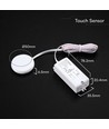 Capteur tactile infrarouge V-Tac, blanc - Max 600W LED, fonction tactile intégrée, fonctionne à travers le plateau