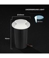 Spot LED à encastrer V-Tac 1W - IP67, boîtier blanc, 6400K