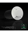 Spot LED à encastrer V-Tac 1W - IP67, boîtier blanc, 6400K