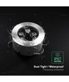 Spot LED encastrable de sol 6W - IP67, boîtier argent, 3000K, source incluse