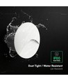Spot encastrable LED 3W pour escalier - Rond, blanc, IP65, 3000K