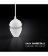 Suspension LED V-Tac 9W - 3000K, boîtier blanc