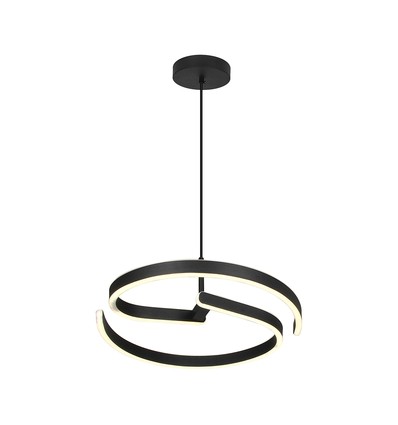 Suspension LED design 25W - Ø40cm, Noir Sablé, 4000K, plafonnier décoratif