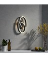 Applique murale LED design 22W - 30x11cm, 4000K, noir, source incluse