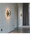 Applique murale LED design 22W - 30x11cm, 4000K, noir, source incluse