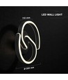 Applique murale LED design 22W - 30x11cm, 4000K, noir, source incluse