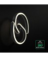Applique murale LED design 22W - 30x11cm, 4000K, noir, source incluse