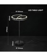 Lampe de table LED design V-Tac 25W - 4000K, noir mat, décorative