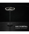 Lampe de table LED design V-Tac 25W - 4000K, noir mat, décorative